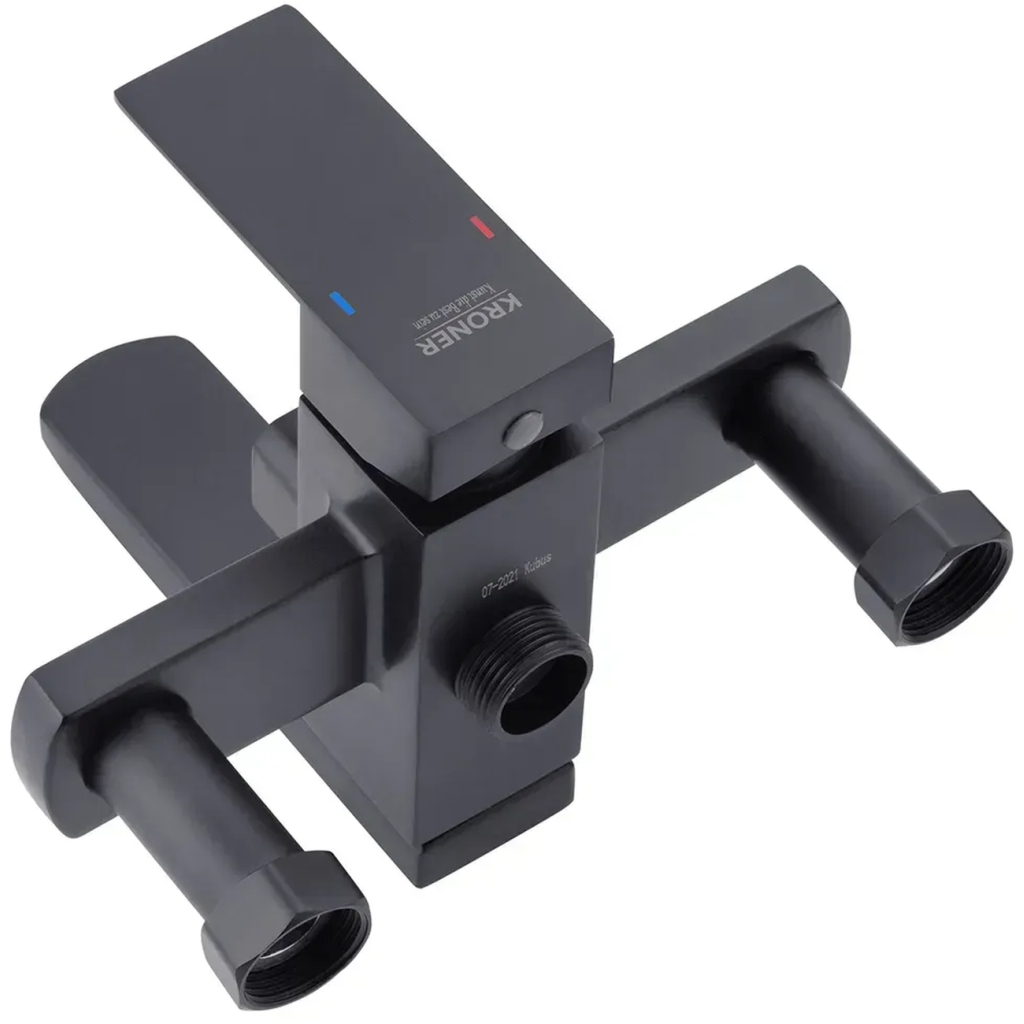 Душовий гарнітур Kroner Edelstahl Kubus-SCH063 + змішувач Edelstahl Kubus-SCH010 + змішувач Edelstahl Kubus-SCH052 (CVS30184) - зображення 3