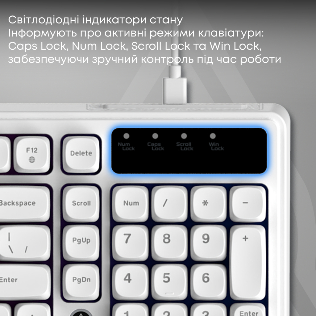 Клавіатура Ajazz AF98 USB UA White (AF98-W) - зображення 9
