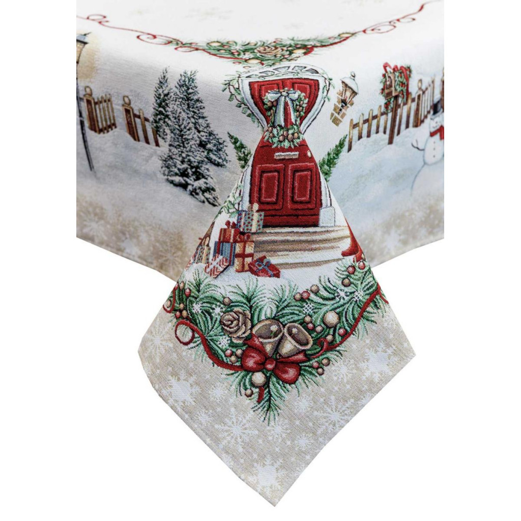 Скатертина Прованс гобеленова з велюром Святковий дім 135х350 см (4823093450394) - зображення 1