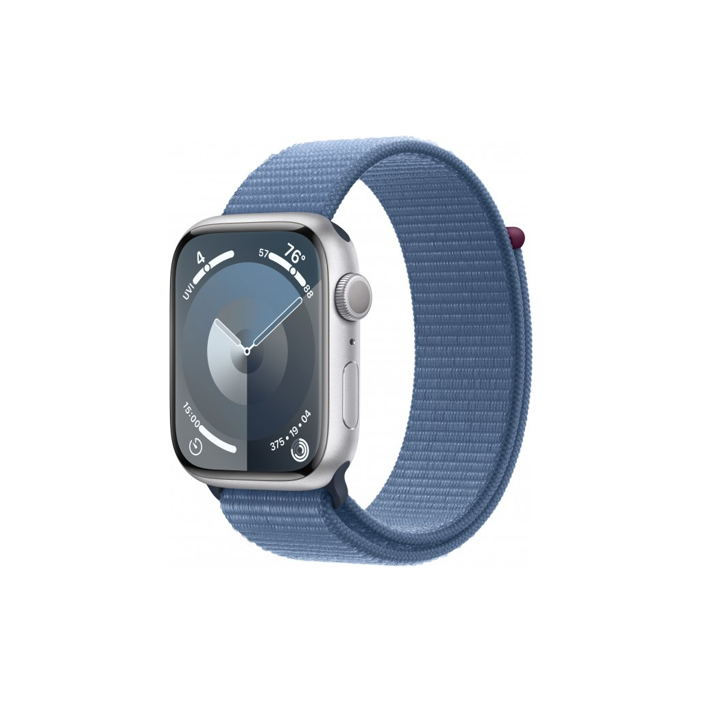 Смарт-годинник Apple Watch Series 9 GPS 45mm Silver Aluminium Case with Winter Blue Sport Loop (MR9F3QP/A) - зображення 1