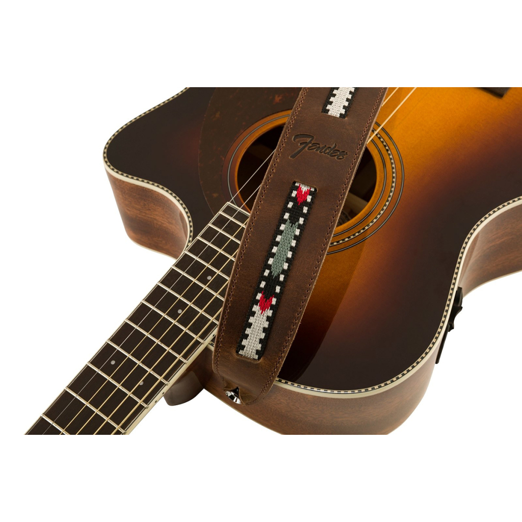 Ремінь для гітари Fender Strap Acoustic Paramount Leather Brown (233390) - зображення 4