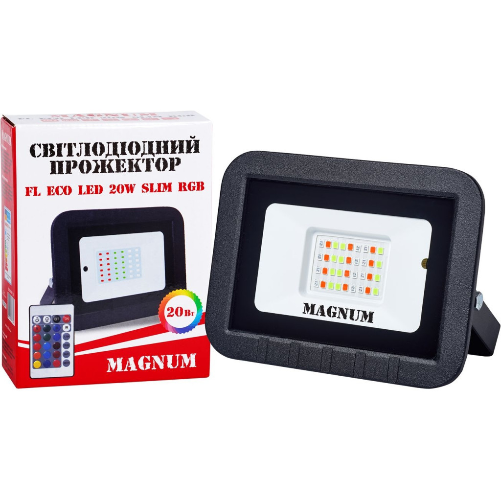 Прожектор MAGNUM FL ECO LED 20Вт slim_RGB IP65 (90018140) - зображення 5