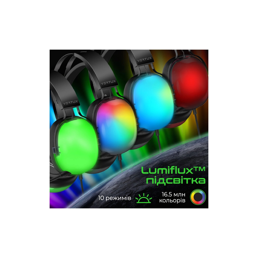 Навушники Vertux Sirius 7.1 USB Black (sirius.black) - зображення 4