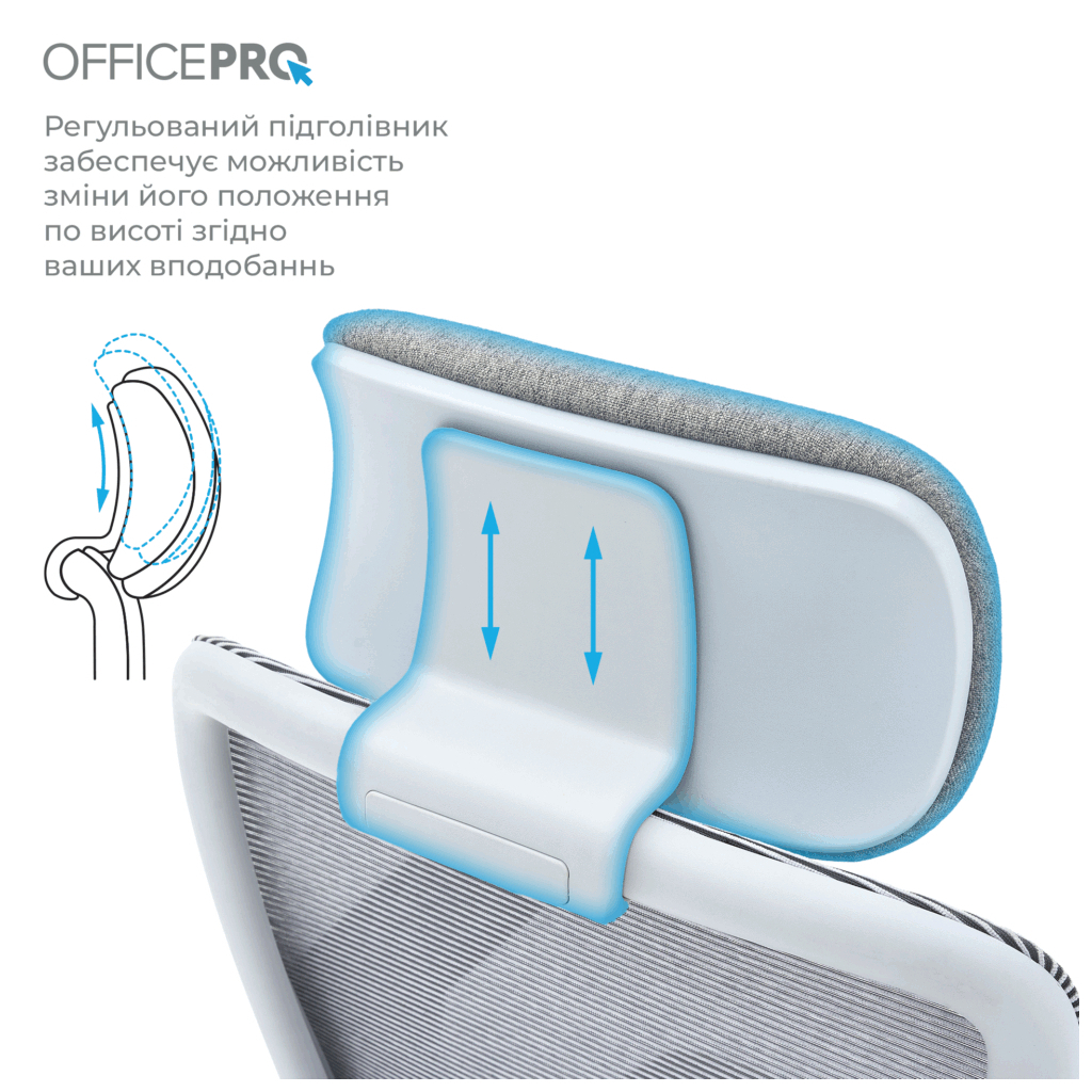 Офісне крісло OfficePro Wave OC599-G-G-G (OC599-G-G-G) - зображення 5