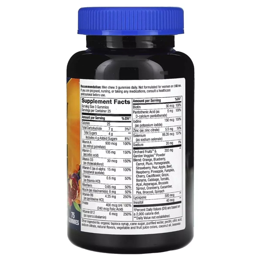 Мультивітамін Nature's Way Мультивітаміни преміум для чоловіків, смак апельсин, вино (NWY-15895) - зображення 2