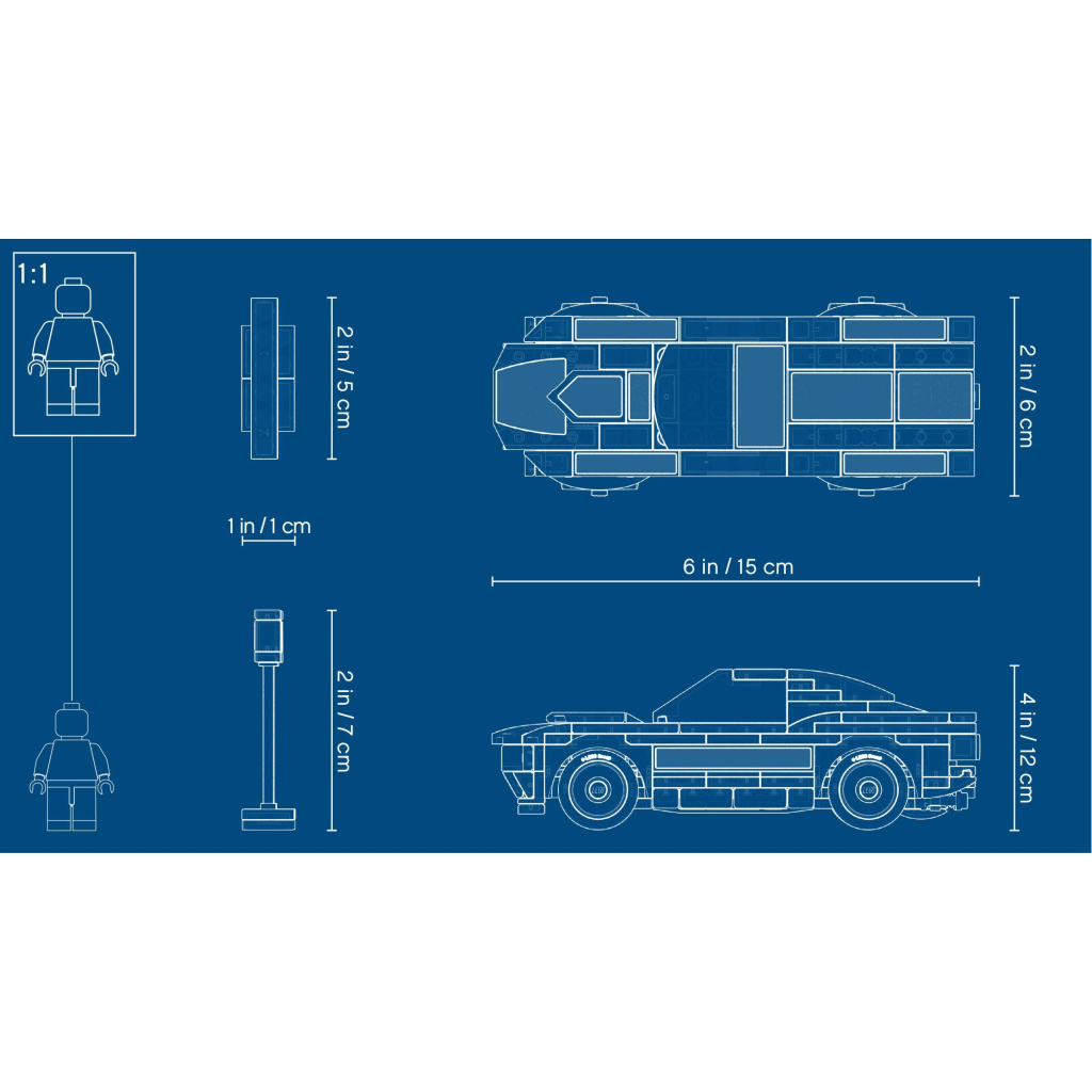 Конструктор LEGO Speed Champions 1968 Ford Mustang Fastback 183 деталі (75884) - зображення 4