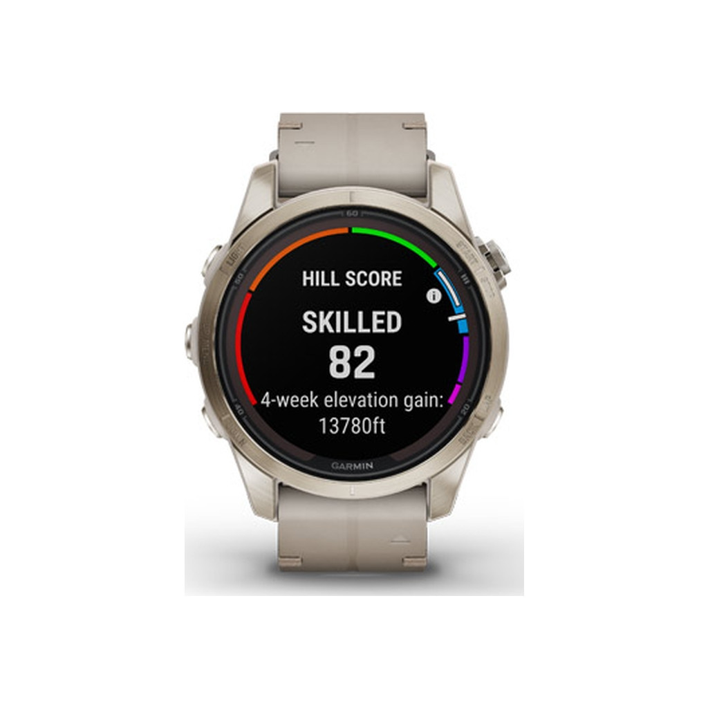 Смарт-годинник Garmin fenix 7S Pro Saph Solar, Sft Gld SS w/ Lmestn Lthr, Excl, GPS (010-02776-30) - зображення 7