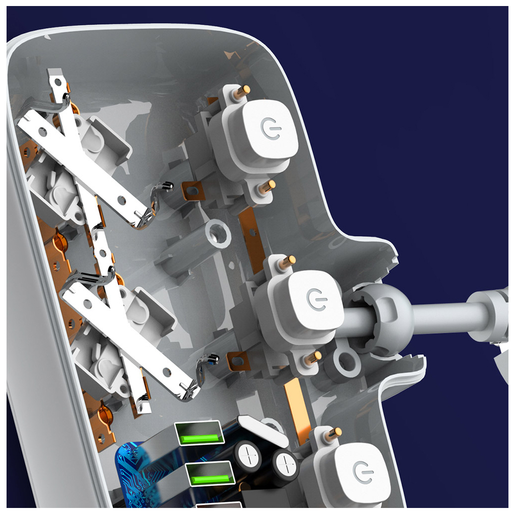 Мережевий фільтр живлення ColorWay CW-CHE24PDW 2 розетки/4USB (CW-CHE24PDW) - зображення 12
