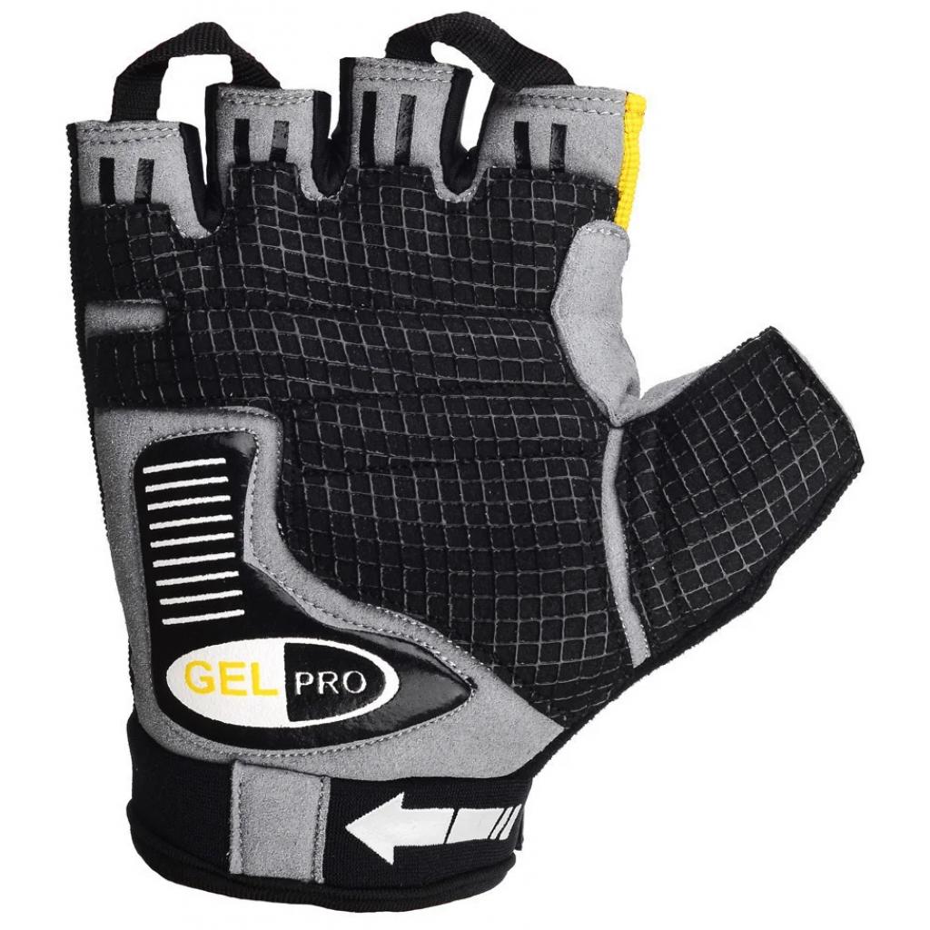 Велорукавиці PowerPlay 5019 Black/Yellow L (5019B_L_Yellow) - зображення 3