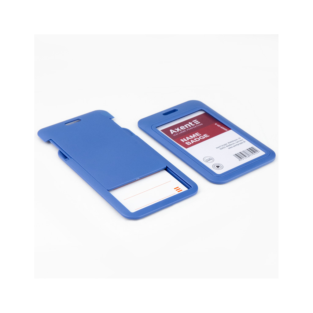 Бейдж Axent слайдер вертикальний, 54х85мм , димчастий синій (4500V-02-A) - изображение 6