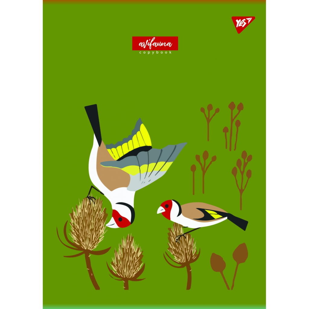 Зошит Yes А4 Avifauna 48 аркушів, клітинка (681930) - зображення 2