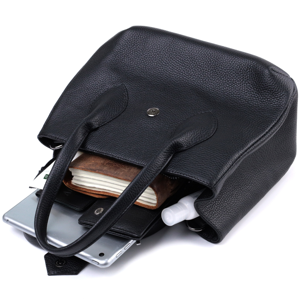 Сумка Shvigel З натуральної шкіри Чорна (22829) - зображення 9