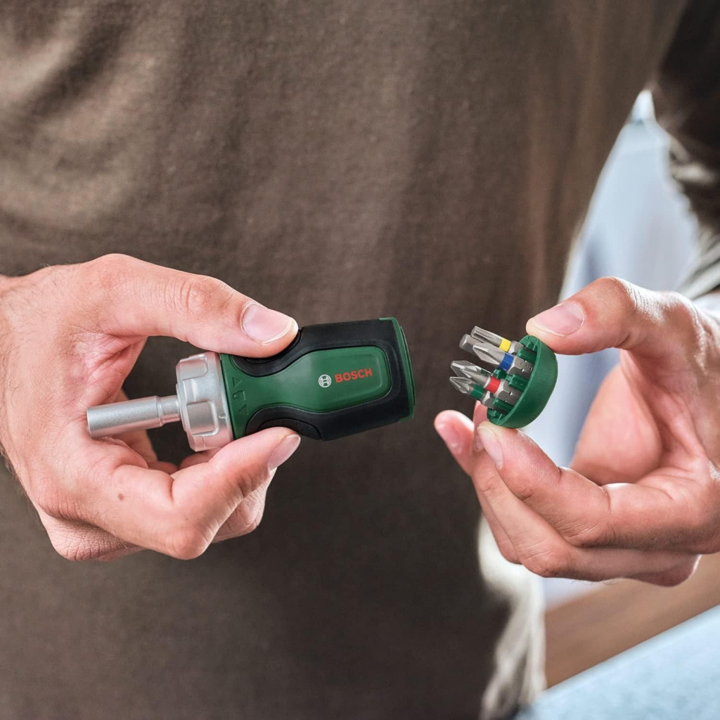 Набір викруток Bosch з тріскачкою, 6 насадок, руків''я TPR , 111мм, сталь CrV (1.600.A03.2UY) - зображення 3