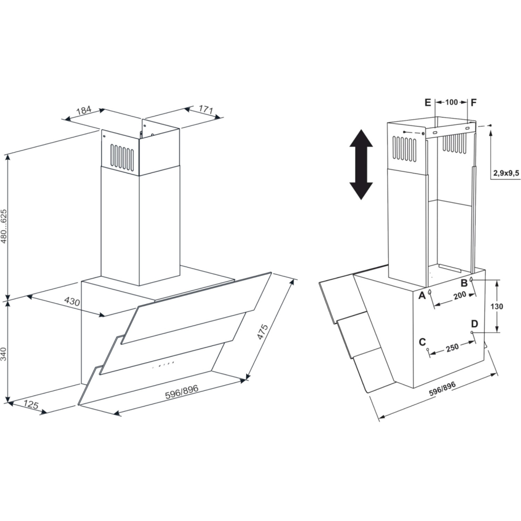 Витяжка кухонна Eleyus FENIX 1200 LED 60 BL - зображення 10