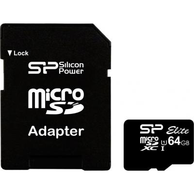 Карта пам'яті Silicon Power 64GB microSDXC Class 10 UHS-ISDR (SP064GBSTXBU1V10SP) - зображення 1