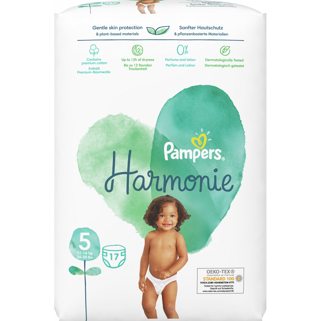 Підгузки Pampers Harmonie Розмір 5 (11-16 кг) 17 шт (8006540156315) - зображення 2