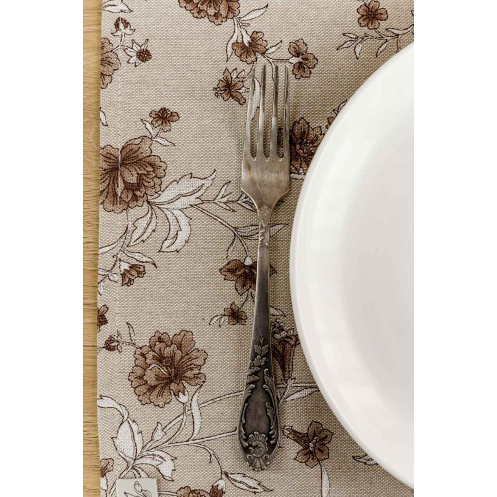 Серветка на стіл Прованс Квіти коричневий Господиня 35х45 см (4823093451841) - зображення 5