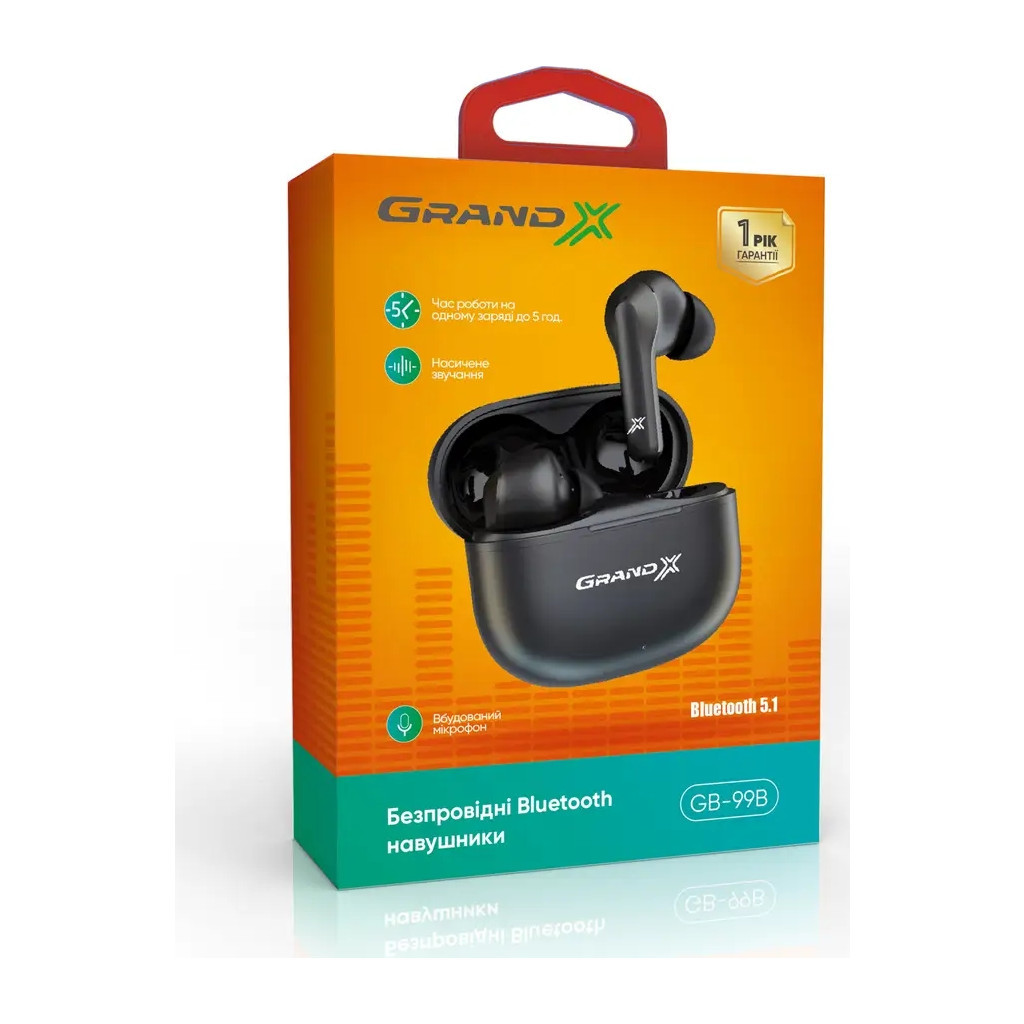 Навушники Grand-X GB-99B Black - зображення 7