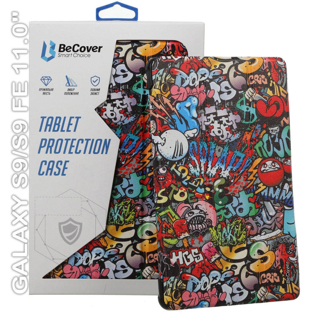 Чохол до планшета BeCover Smart Case Samsung Tab S9 (SM-X710/SM-X716)/S9 FE (SM-X510/SM-X516B) 11.0" Graffiti (710417) - зображення 1