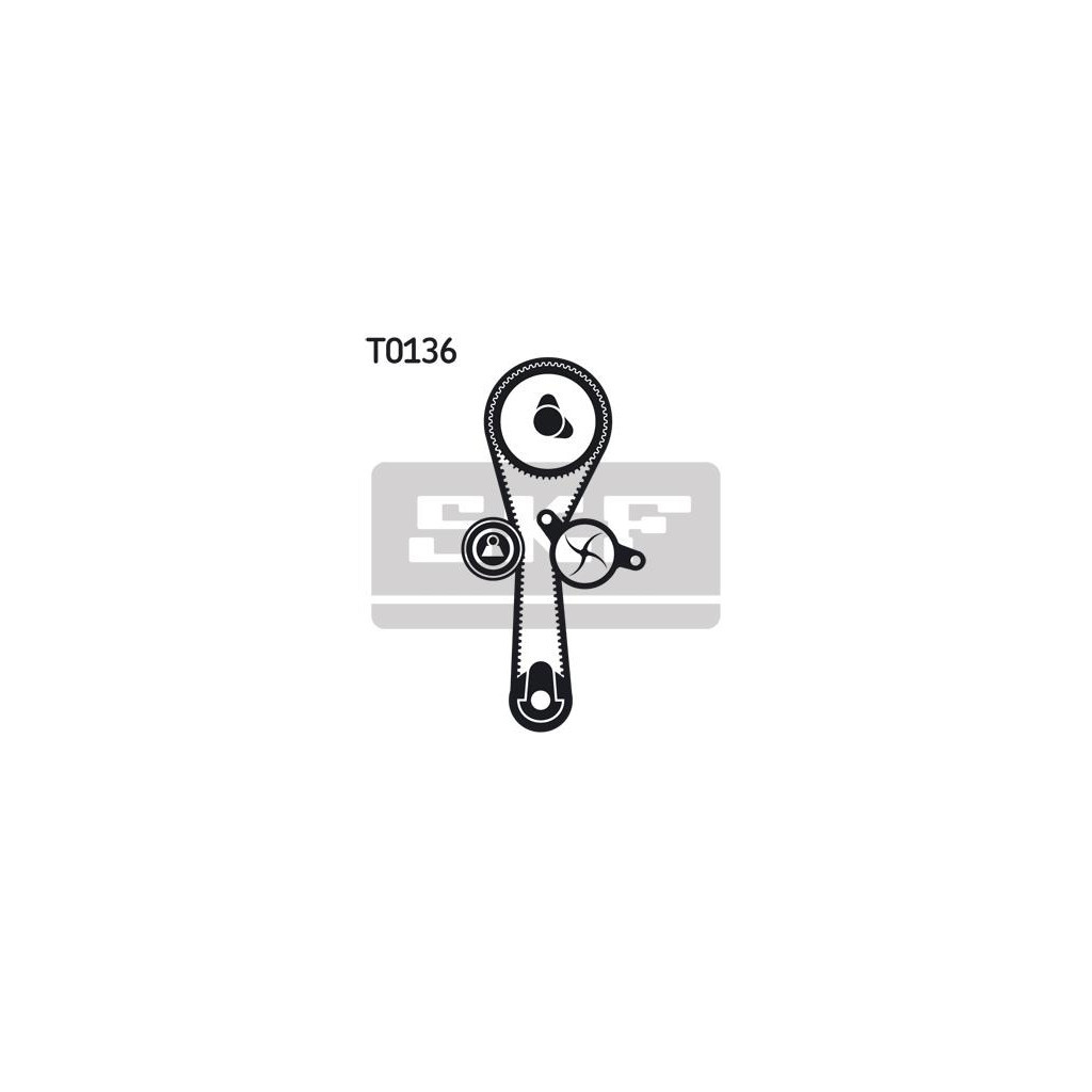 Комплект ременя ГРМ з помпой SKF VKMC 06010 - зображення 2