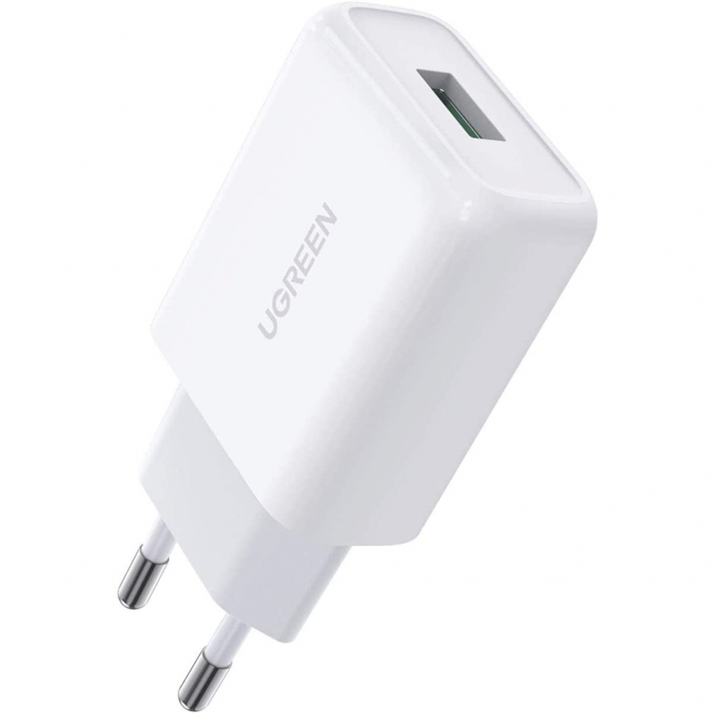 Зарядний пристрій Ugreen CD122 18W USB QC 3.0 Charger (White) (10133) - зображення 1