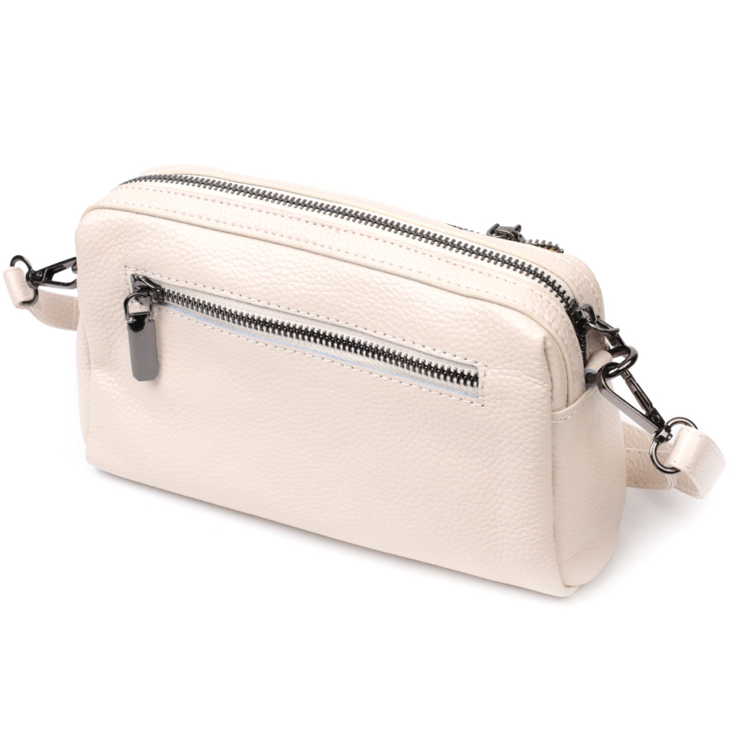 Сумка Vintage З м'якої натуральної шкіри Біла (22376) - зображення 2