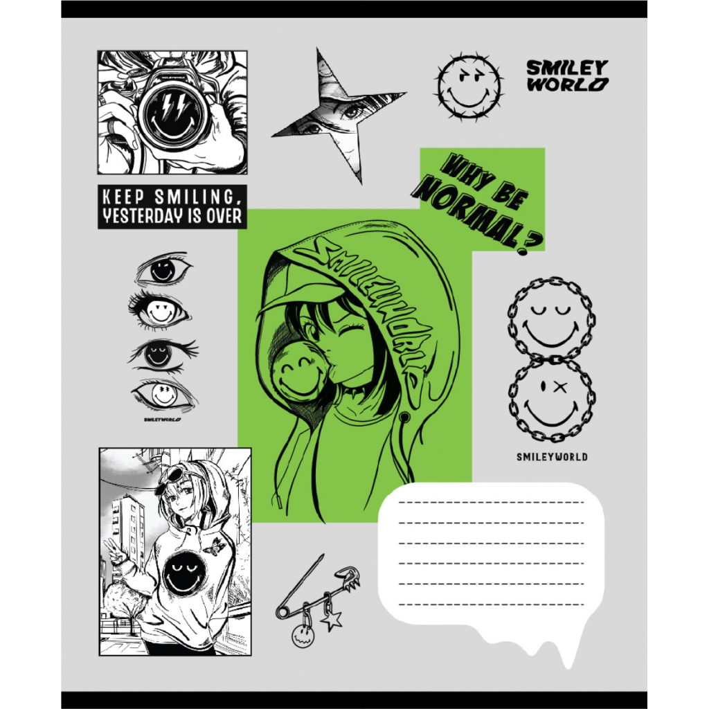 Зошит Yes Smiley World Anime А5 60 аркушів клітинка (767656) - зображення 3