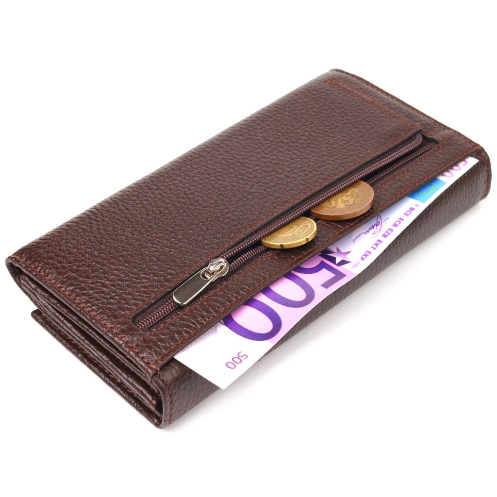 Гаманець Canpellini З натуральної шкіри Коричневий (21654) - зображення 7