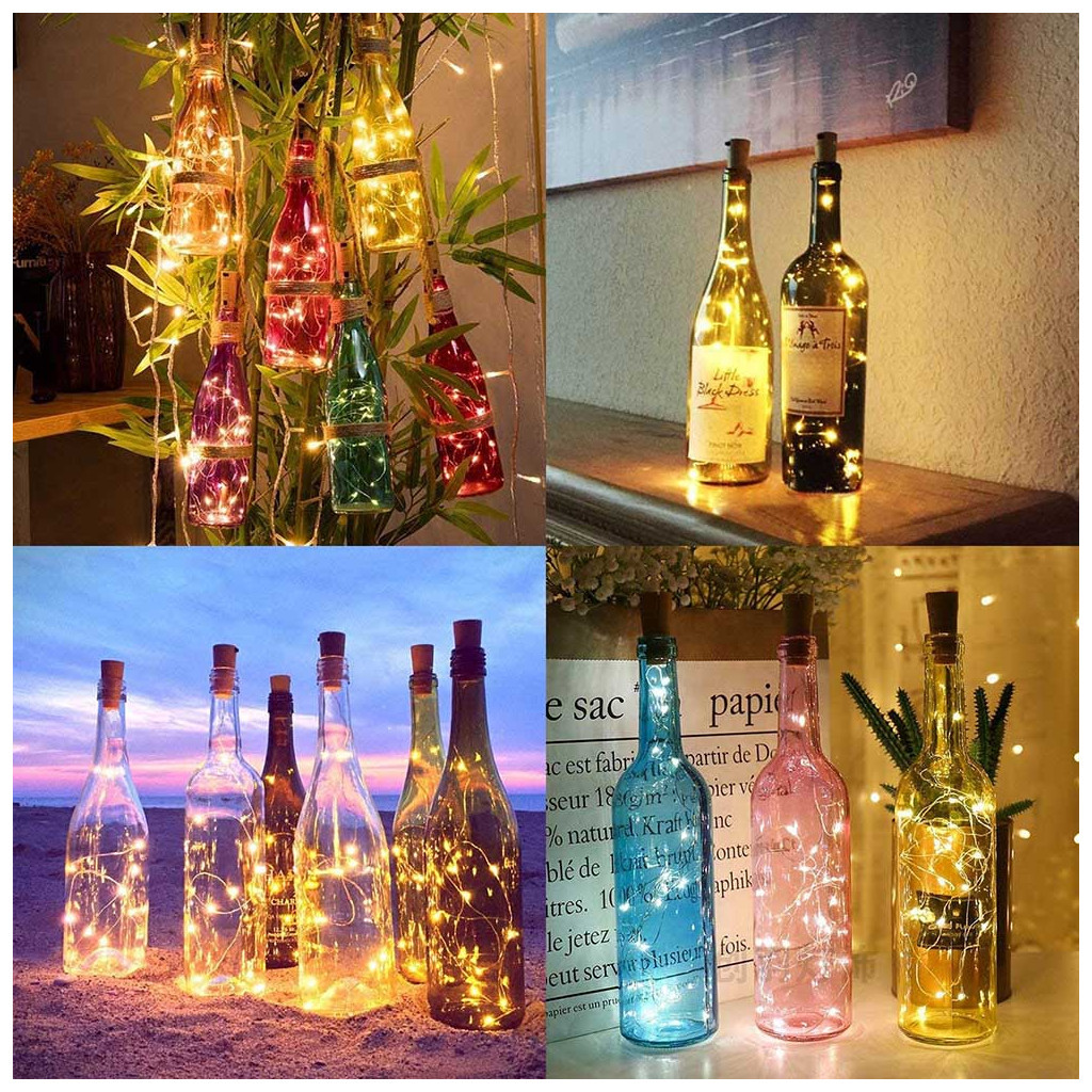 Гірлянда ColorWay пробка для пляшки на батарейках LED 20/2М (5шт/уп) кольорова (CW-GC-20L2BMC) - зображення 7