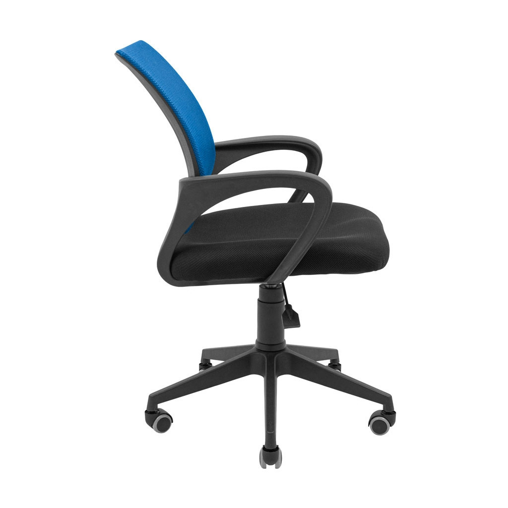 Офісне крісло Richman Спайдер Ю Пластик Піастра Сітка чорна + синя (ADD0003024) - зображення 3