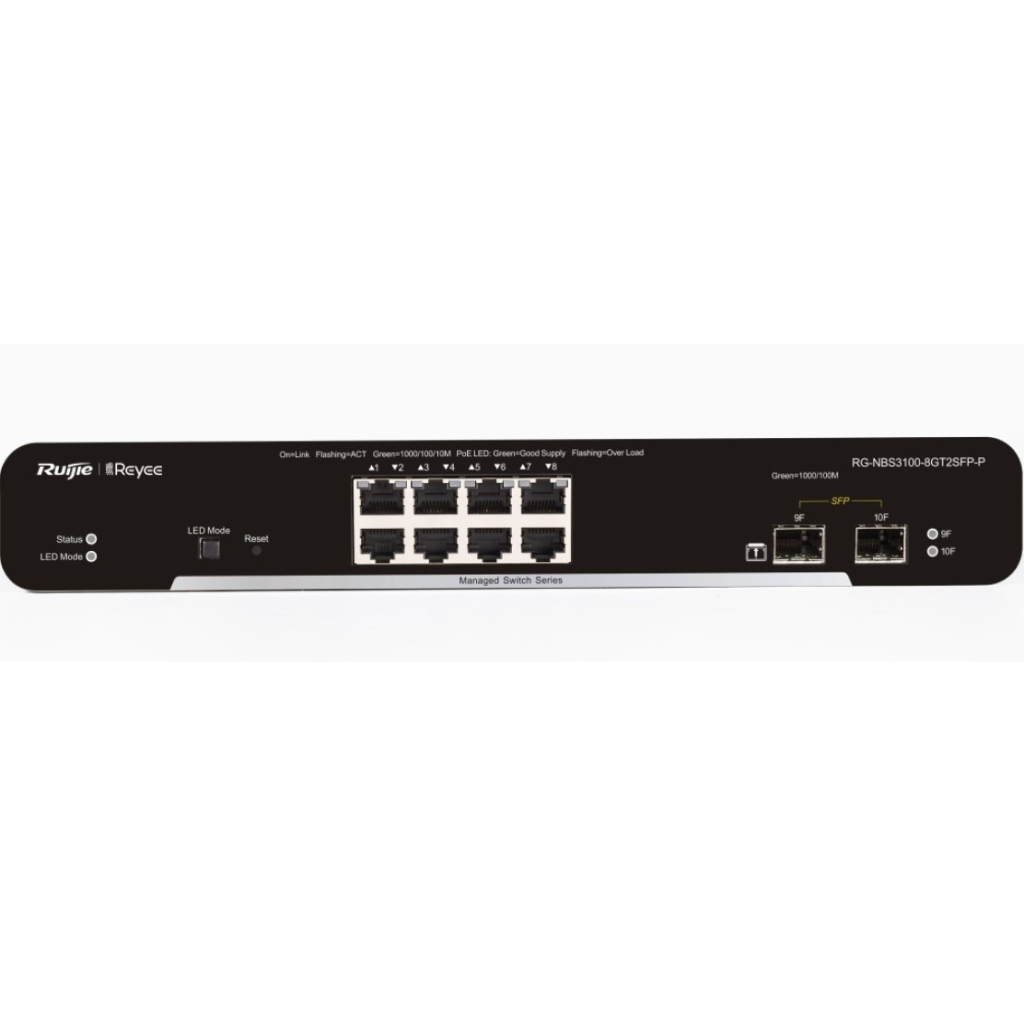 Комутатор мережевий Ruijie Networks RG-NBS3100-8GT2SFP-P - зображення 1