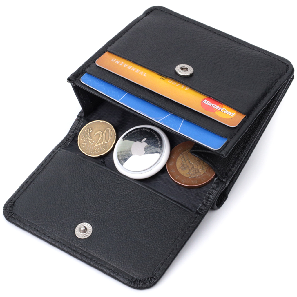 Гаманець ST Leather З натуральної шкіри Чорний (22690) - зображення 6