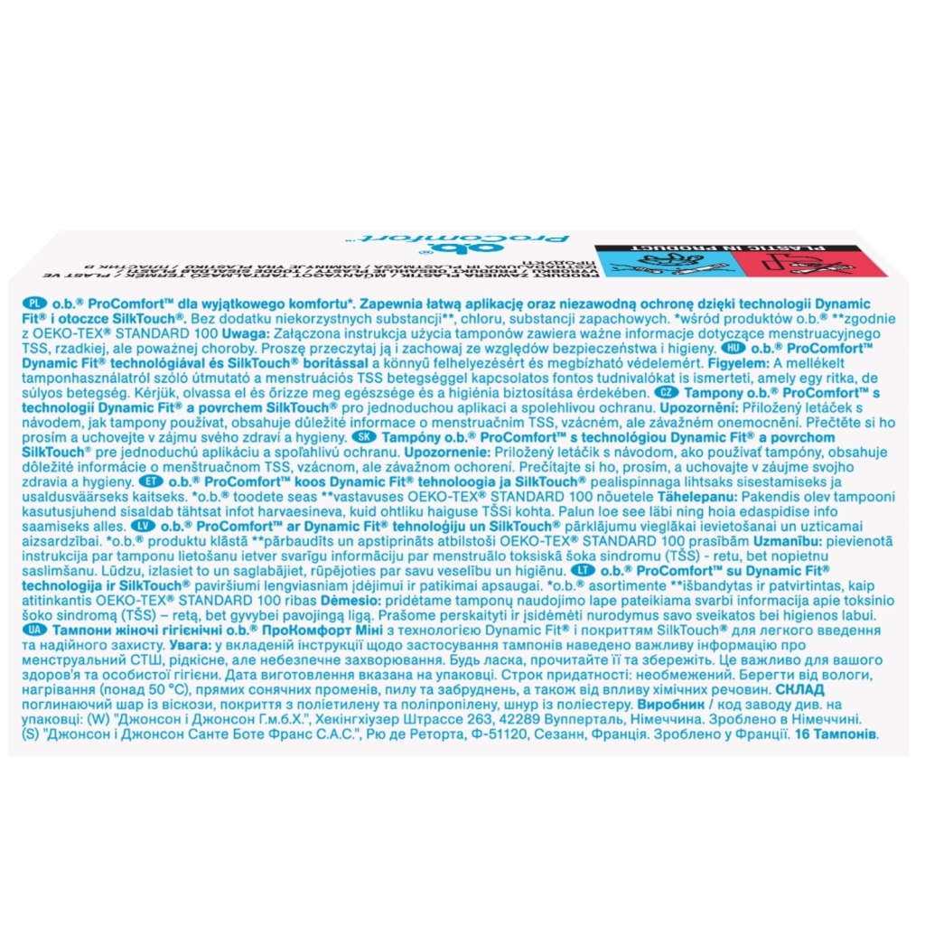 Тампони o.b. ProComfort Mini 16 шт. (3574660192063/3574661329833) - изображение 2