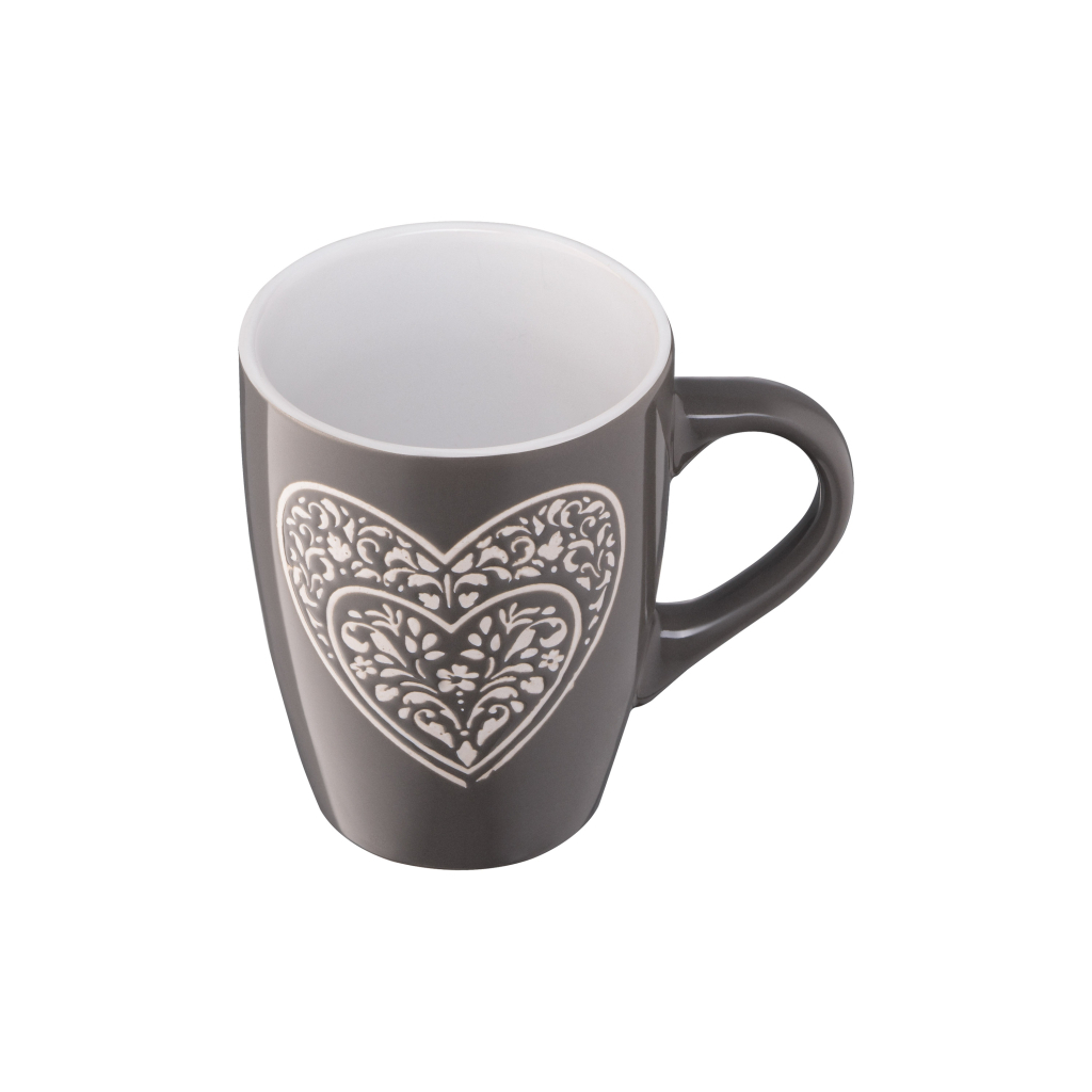 Чашка Ardesto Heart 330 мл Deep Grey (AR3467DGR) - зображення 2