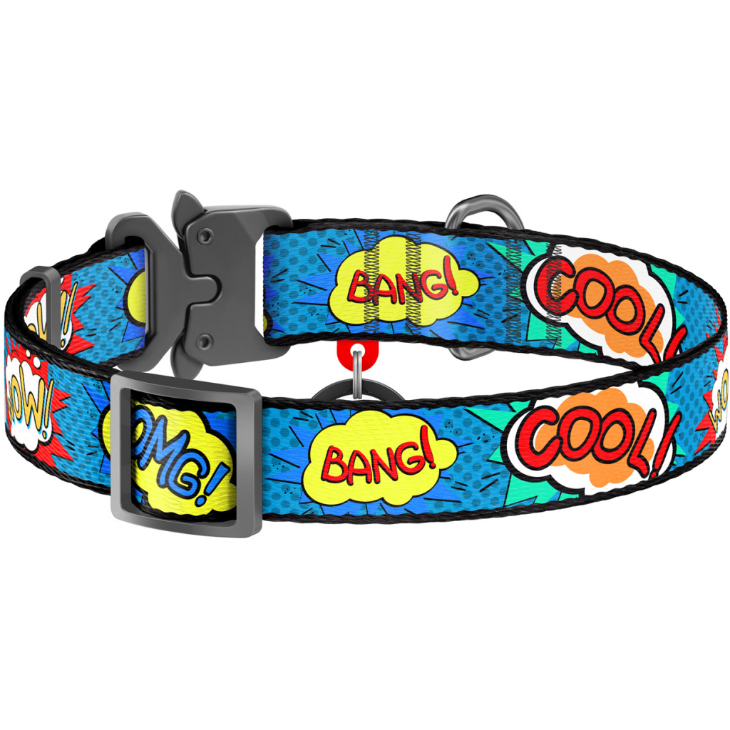 Нашийник для тварин WAUDOG Nylon "ВАУ" металічна пряжка-фастекс S (5109) - зображення 2