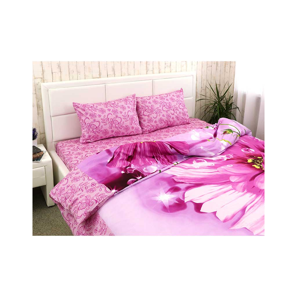 Постільна білизна Руно 20-1319 Fuchsia сатин набивна євро (845.137К_20-1319 Fuchsia) - зображення 3