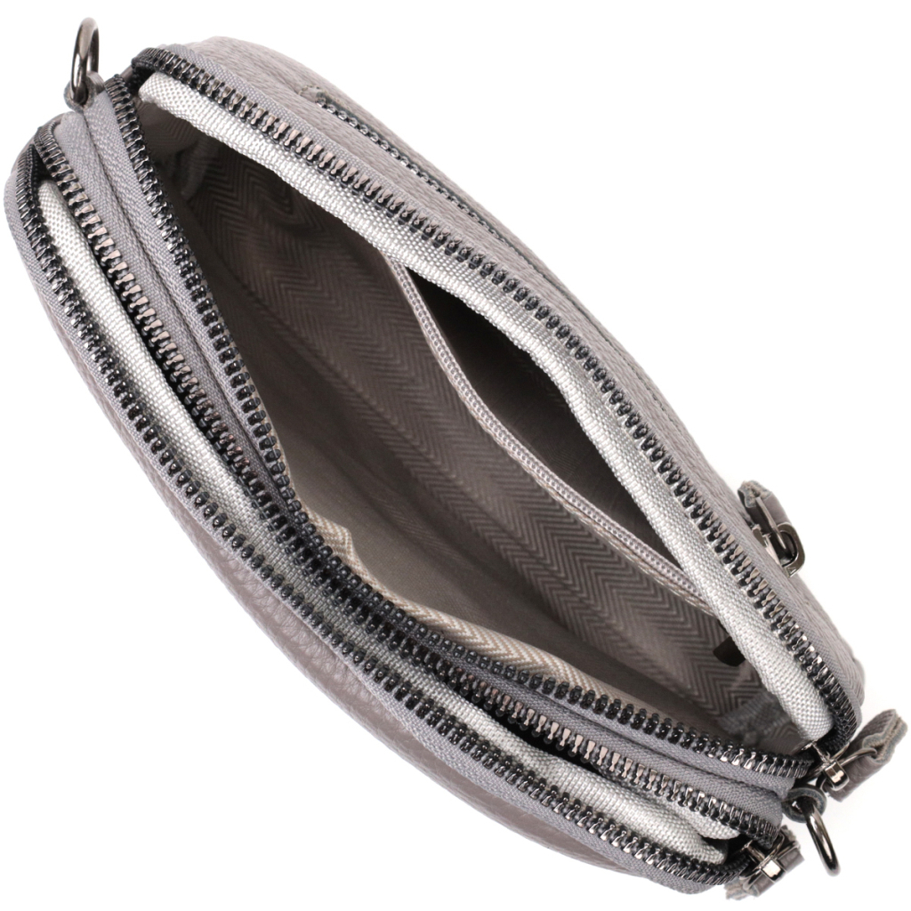 Сумка Vintage З натуральної шкіри Сіра (22278) - зображення 6