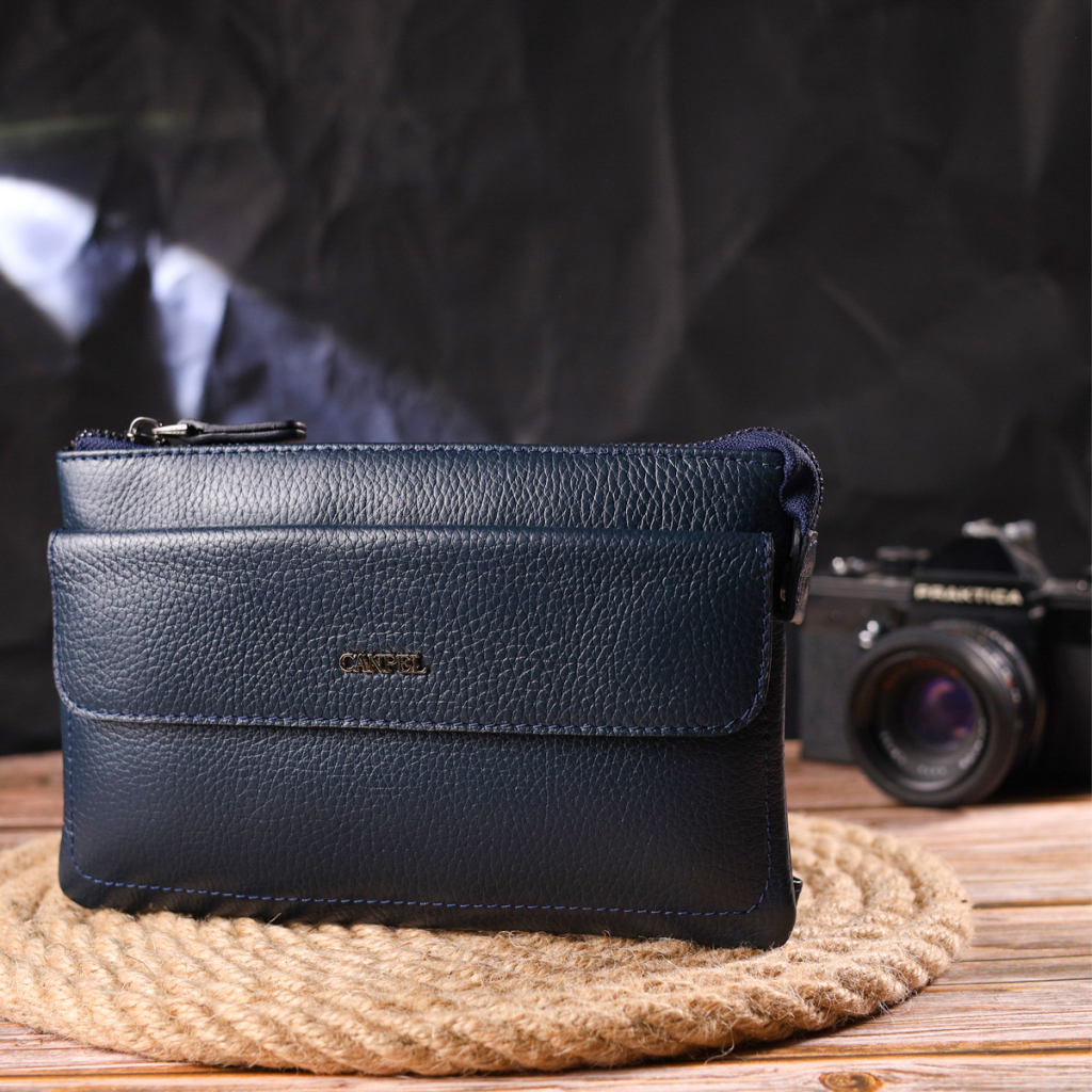 Сумка Canpellini З натуральної шкіри Синя (21545) - зображення 9