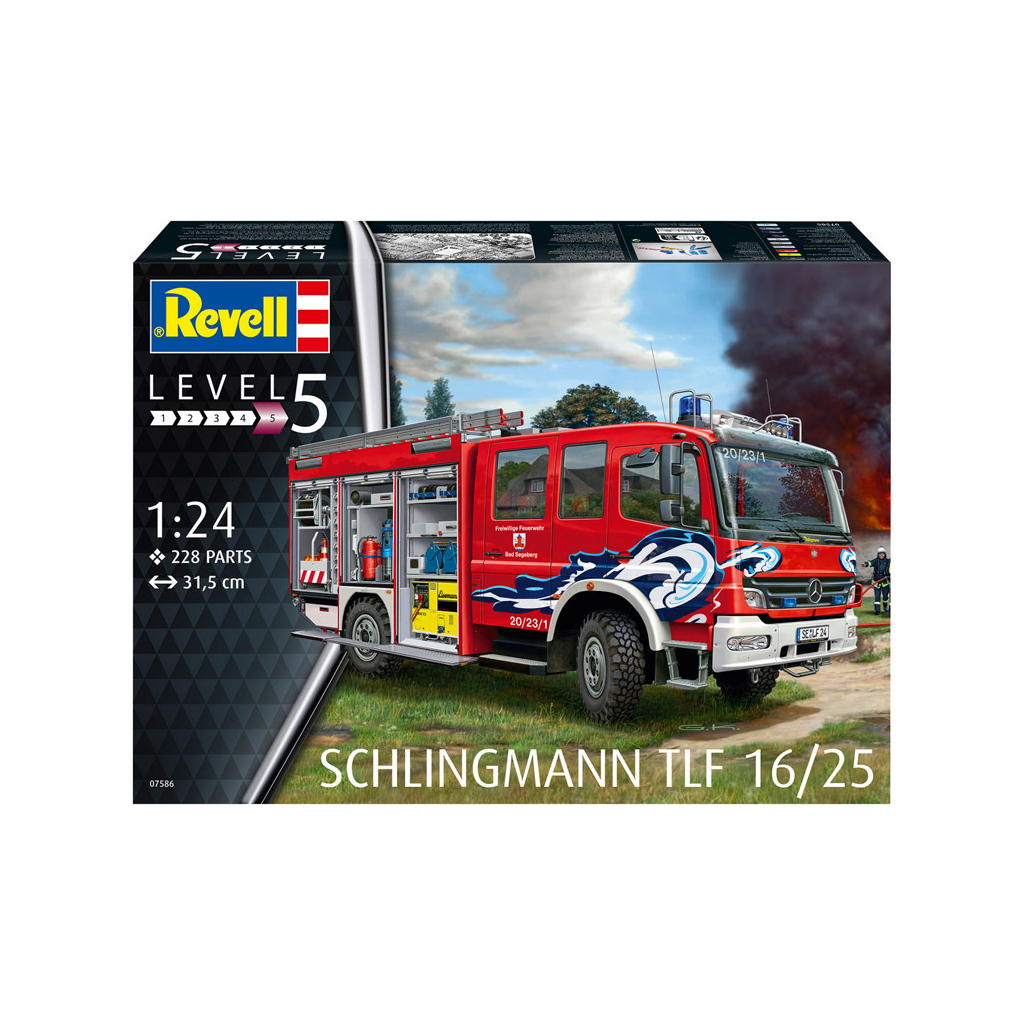 Збірна модель Revell Пожежна машина цистерна TLF 16/25 рівень 5 масштаб 1:24 (RVL-07586) - зображення 9
