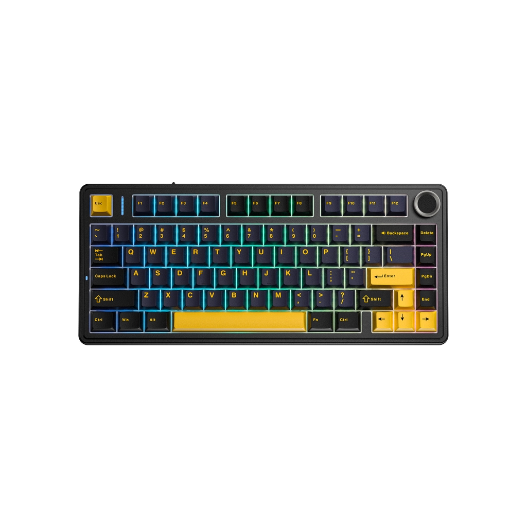 Клавіатура Aula F75 Gasket Greywood V3 switch Hot-Swap PBT Wireless/Bluetooth/USB Black (6948391208626) - зображення 1