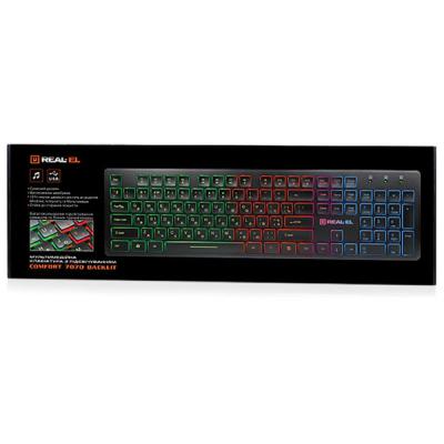 Клавіатура REAL-EL 7070 Comfort Backlit black (EL123100018) - зображення 3