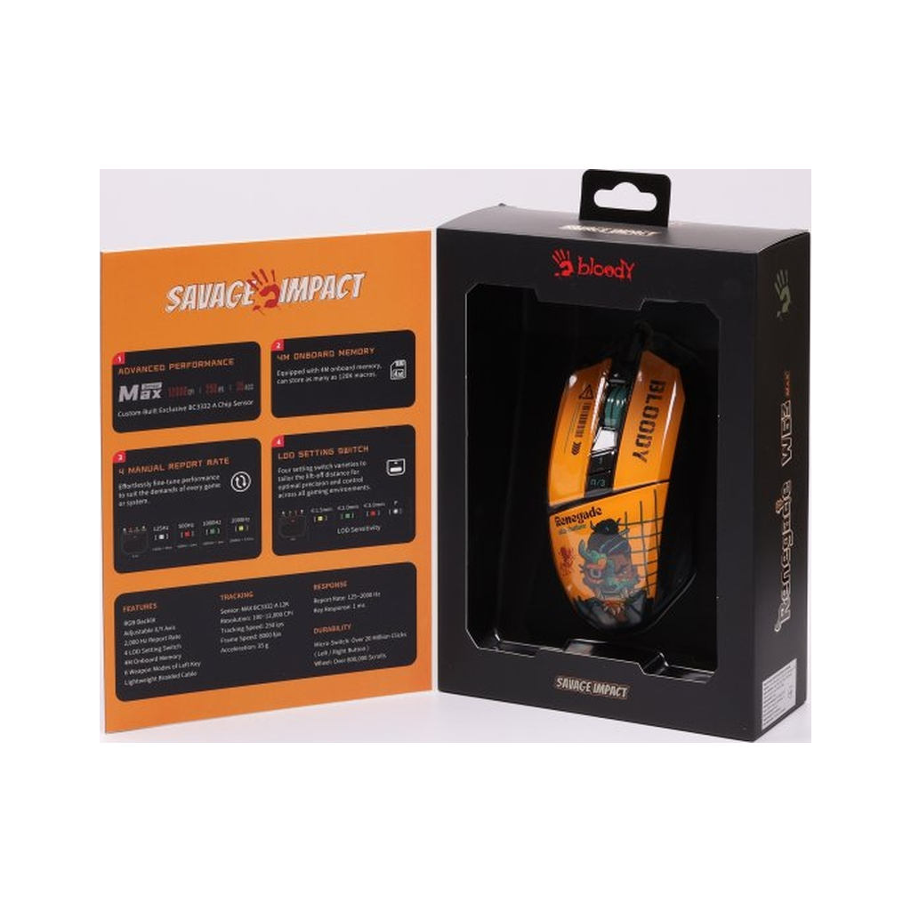 Мишка A4Tech W63 Max USB Renegade Sunset (4711421000529) - зображення 12