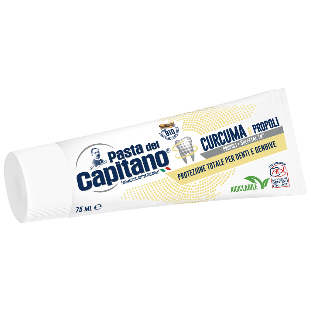 Зубна паста Pasta del Capitano Curcuma e Propoli Куркума і прополіс 75 мл (8002140032110) - зображення 2