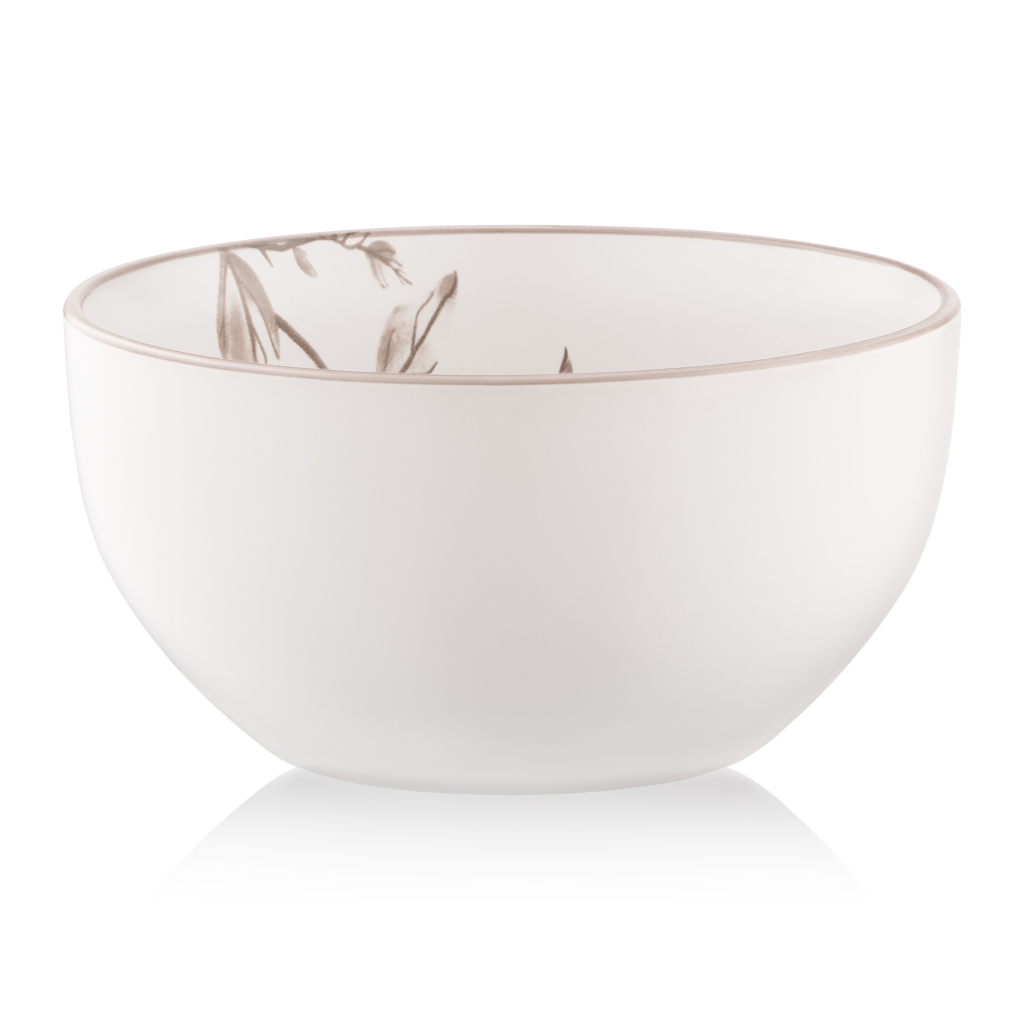 Салатник Ardesto Asti 670мл, 14.2см, кераміка, біло-бежевий (AR1414AB) - зображення 4