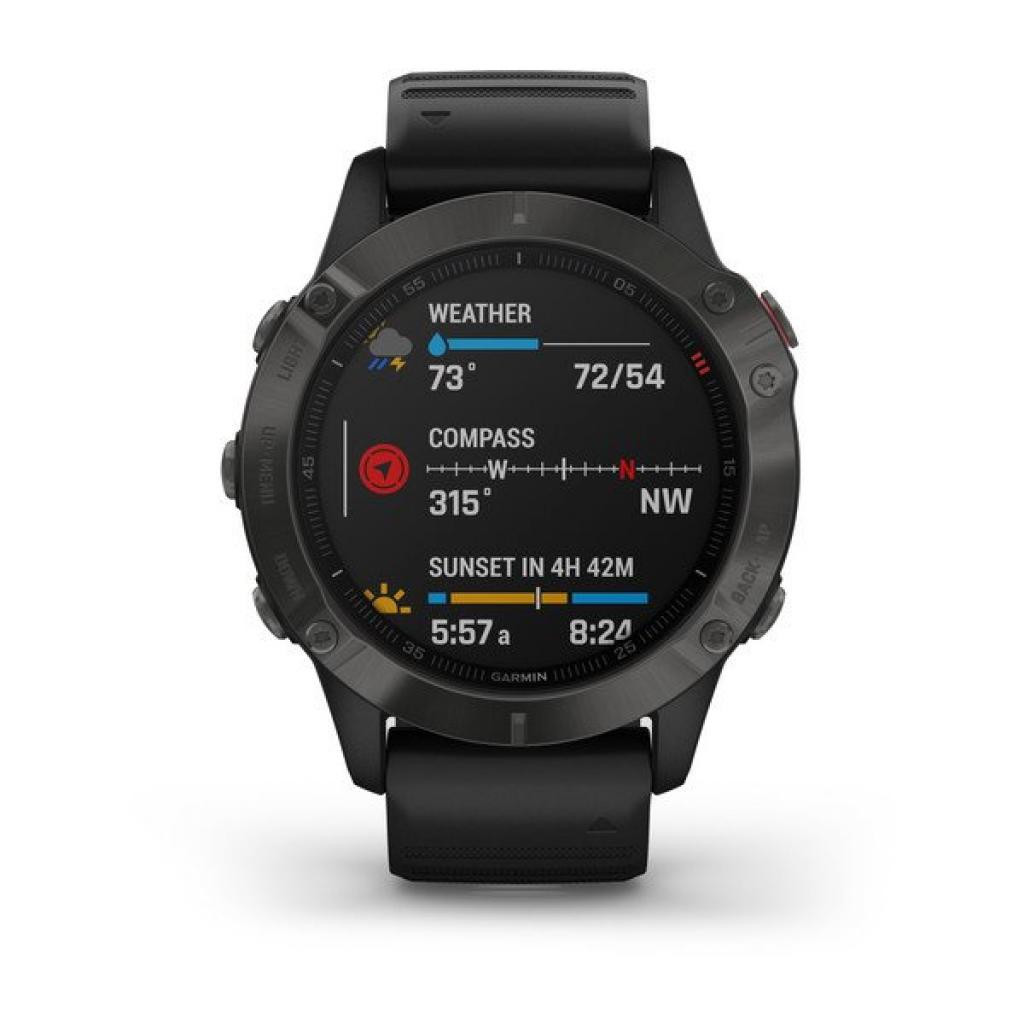 Смарт-годинник Garmin Fenix 6 Pro Sapphire Carbon Grey DLC with Black Band (010-02158-11/10) - зображення 4