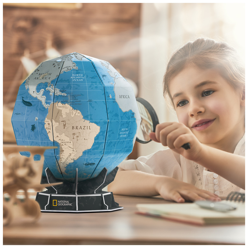 Пазл Cubic Fun Тривимірна головоломка-конструктор Stem Скретч глобус (DS1082h) - зображення 6