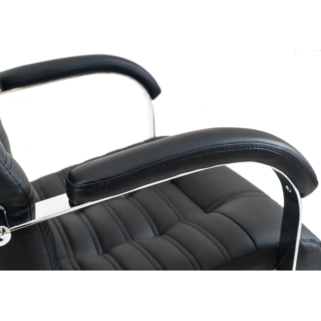 Офісне крісло Richman Атлант Хром П1 M-2 (Anyfix) Шкіра Люкс комбо Чорна (R00000049260) - зображення 4