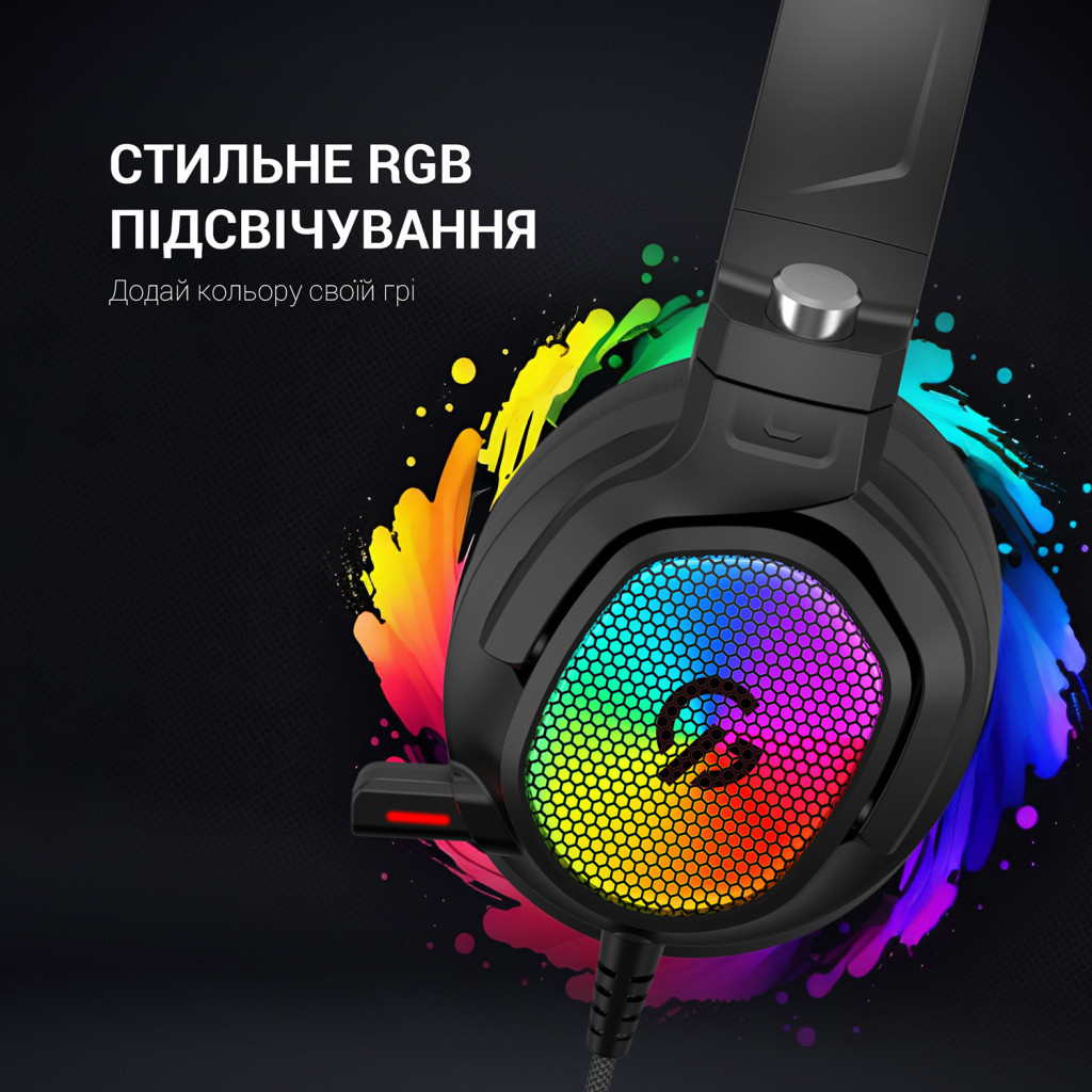 Навушники GamePro HS1300 RGB 7.1 Black (HS1300) - зображення 11