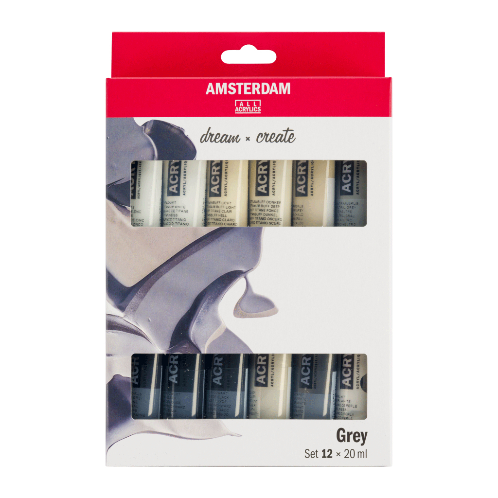 Акрилові фарби Royal Talens AMSTERDAM GREYS, 12*20 мл (8712079451172) - зображення 1