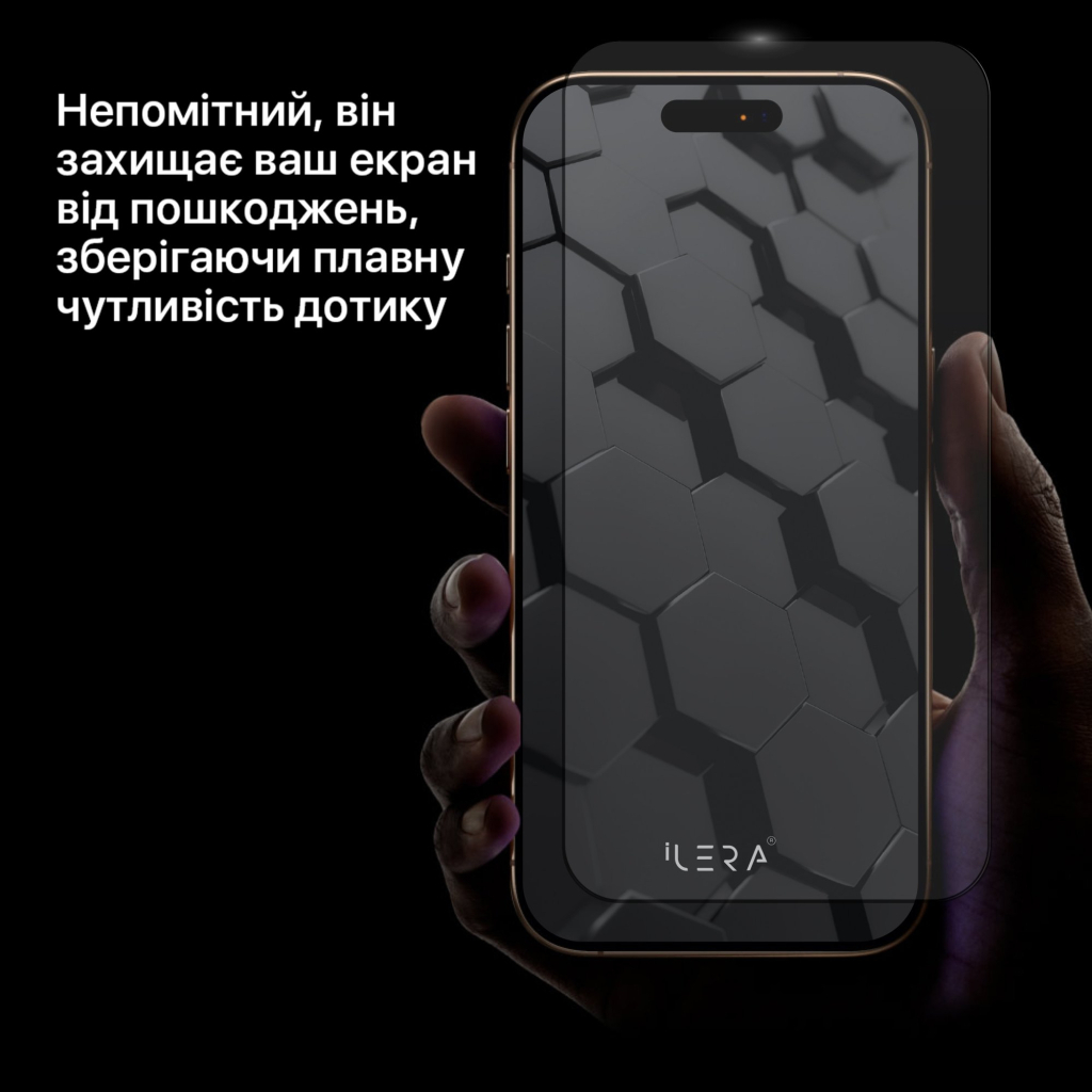 Скло захисне iLera Fantom Glass iPhone 16 Pro (ILFANT16PR) - изображение 7